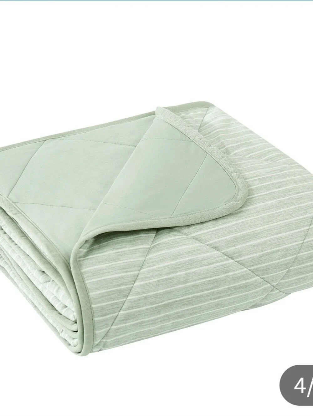 (Ew)Cooling Throw Lightweight Mint Green  Stripe Throw